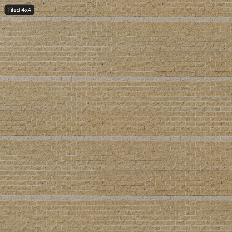 Split Face Concrete Block Wall Texture, Yellow