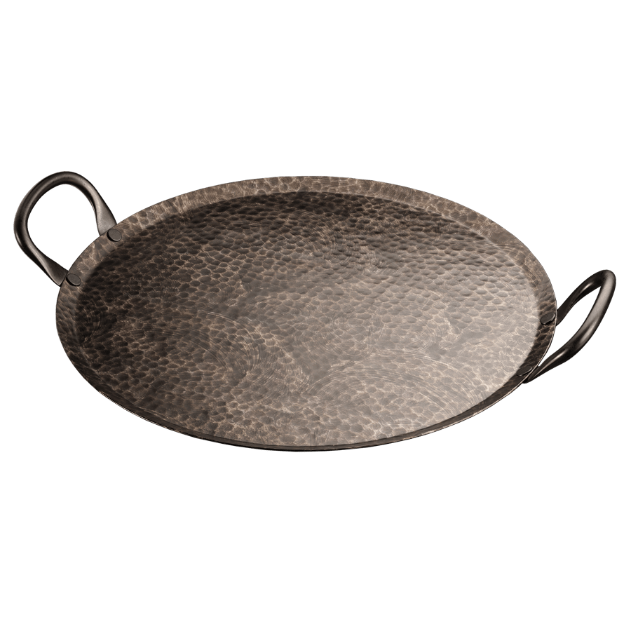 Round Hammered Iron Tray Model