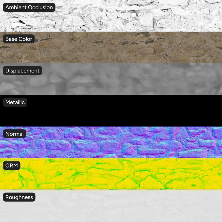 Old Rough Rubble Stone Wall Texture