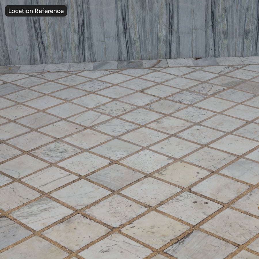 Vuil steenrooster en marmeren tegeltextuur