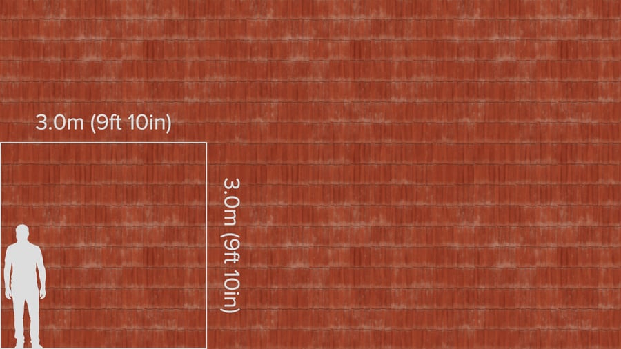 Weathered Swiss Cement Roof Tiles Texture, Orange