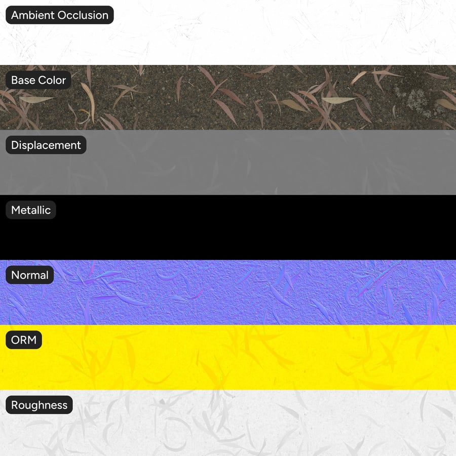 沥青上的落叶纹理