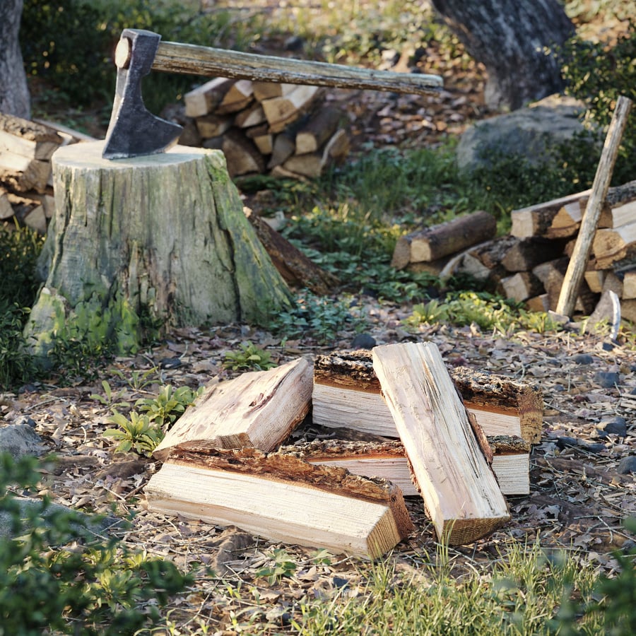 Split Oak Firewood Models Collection