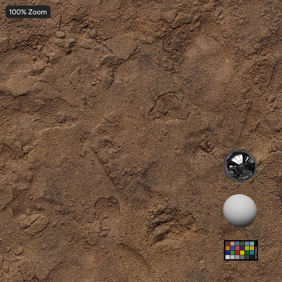 Footprints on Beach Sand Texture