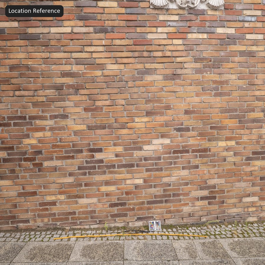 Gammal lång tegelväggstruktur, beige