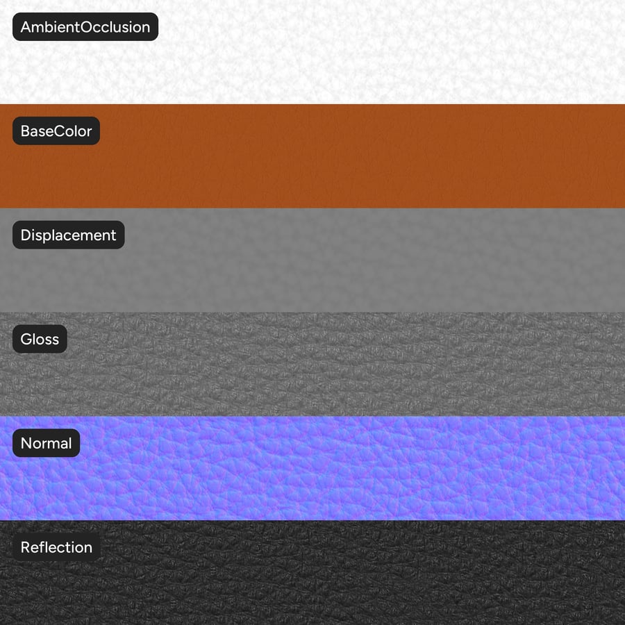 Textuur rundleder, Oranje