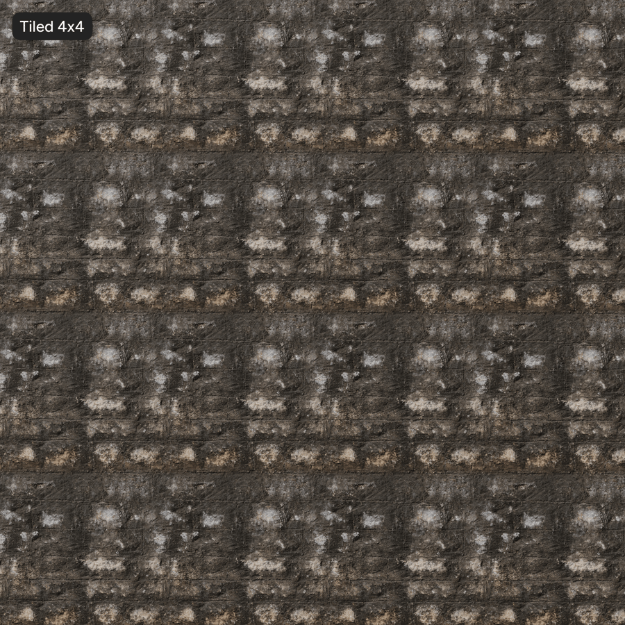 Moosige Schlackenblockwand Textur