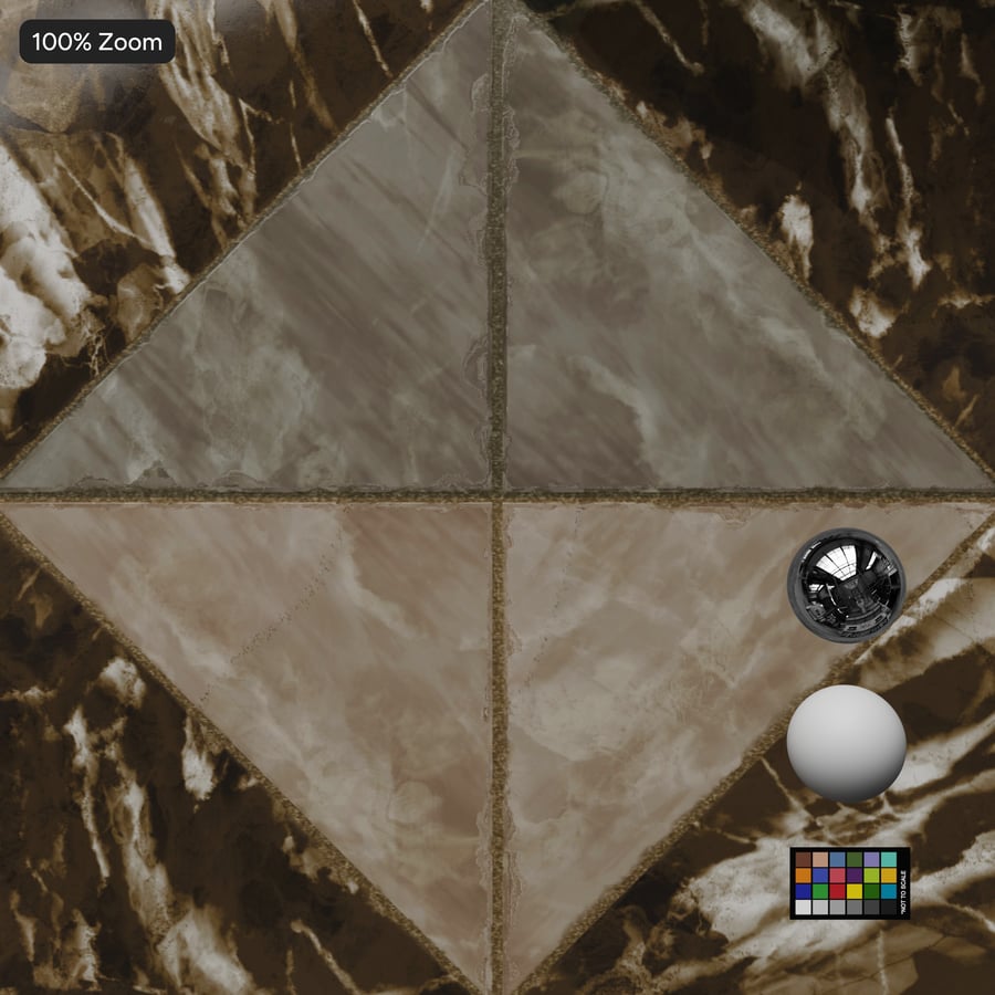 Square Patterned Glossy Tile Texture, Golden Brown