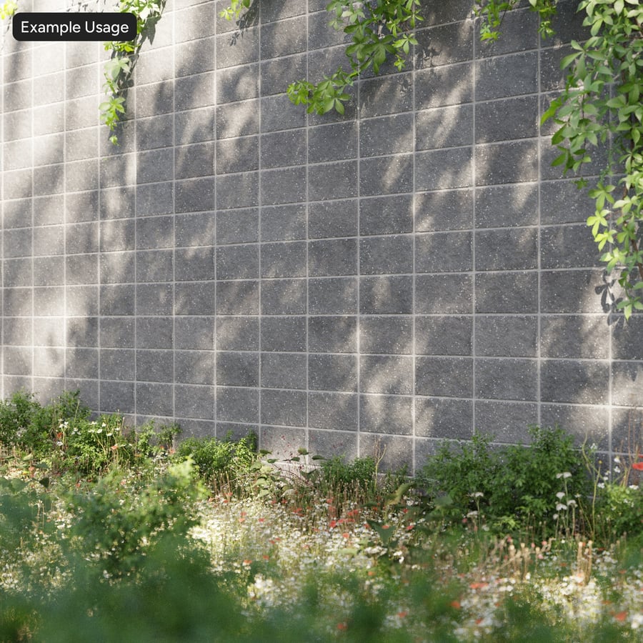 Tekstur Dinding Blok Beton Agregat, Hitam