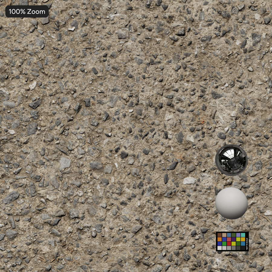 Damaged Aggregate Asphalt Texture