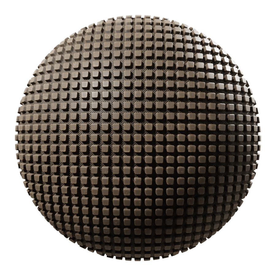 Square Studs Rubber Texture, Brown