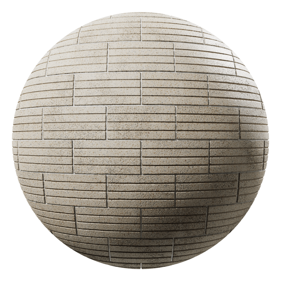 Horizontally Scored Concrete Block Texture, Beige