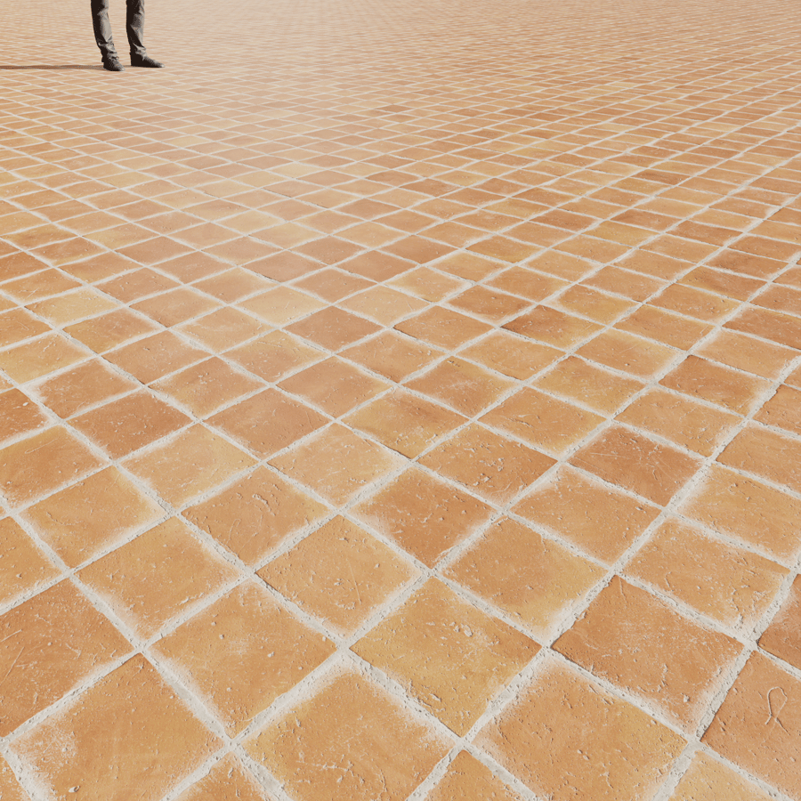 Rustic Square Terracotta Tile Texture