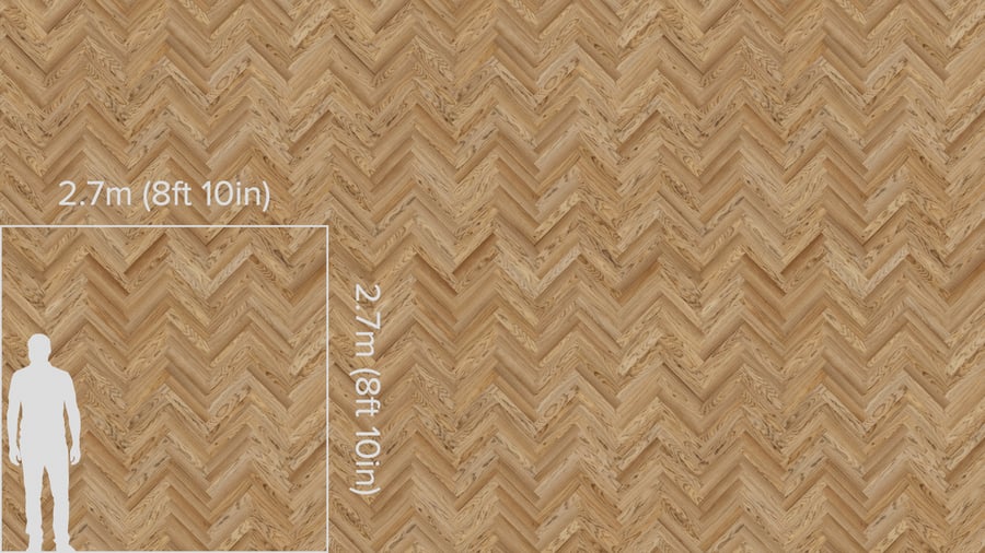 Herringbone Pattern Oak Wood Flooring Texture, Light Brown