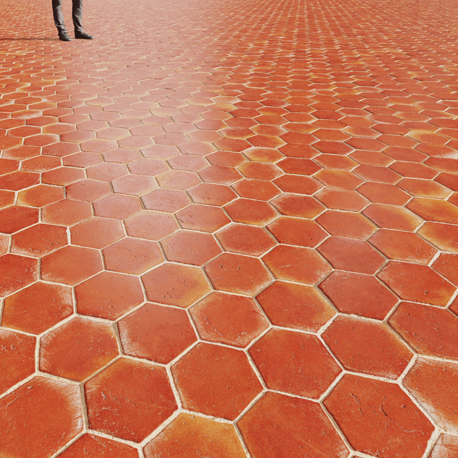 Pristine Hexagonal Terracotta Tile Texture
