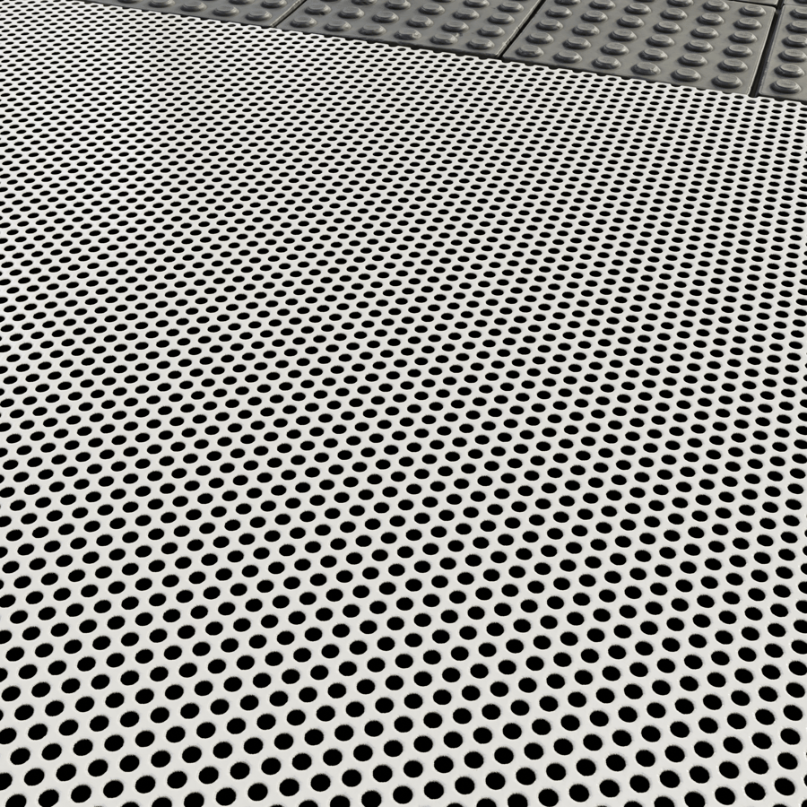 Perforated Offset Holes Smooth Metal Texture