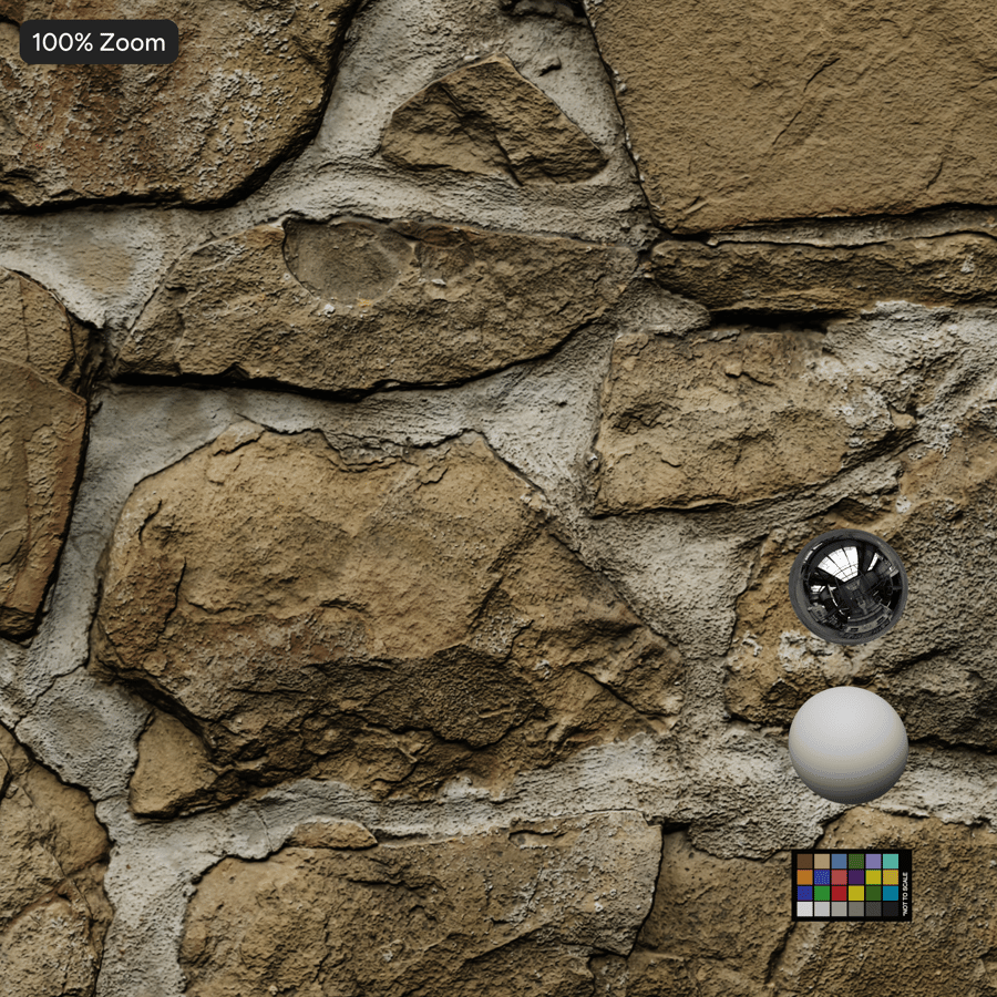 Texture Tường Đá Vụn Vữa Thô
