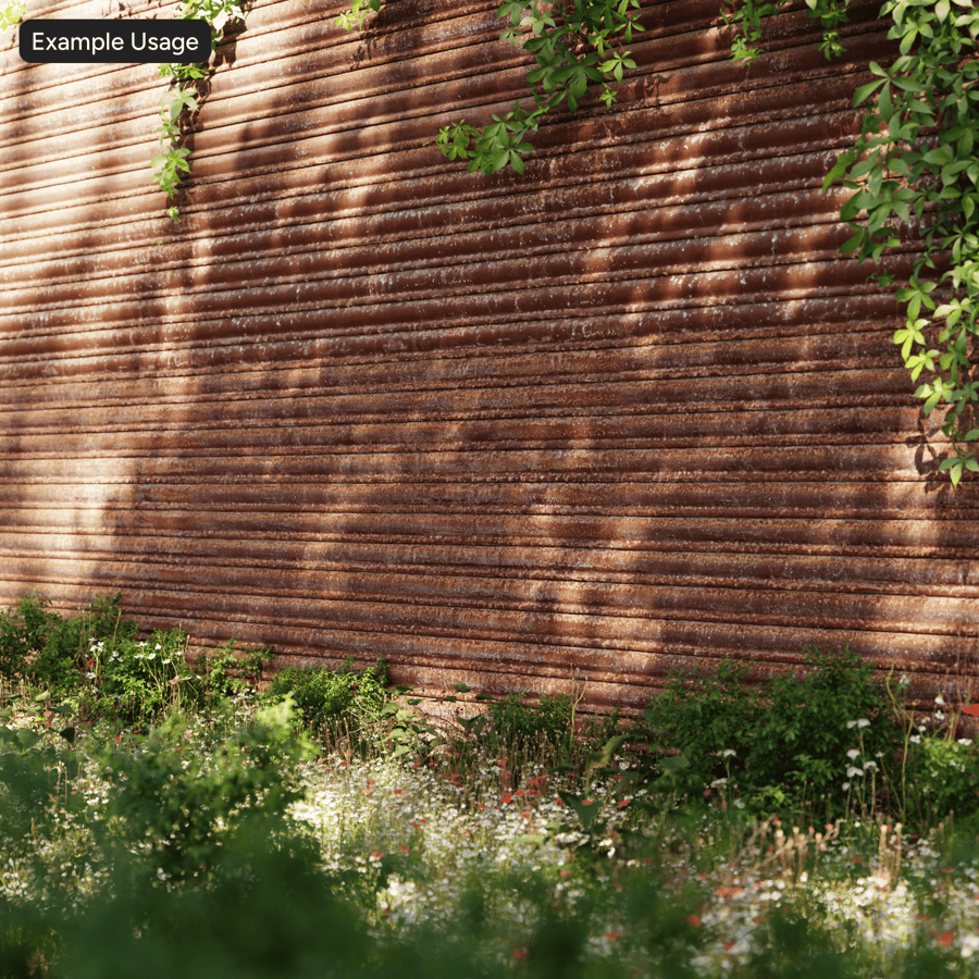 Porte roulante rouillée Texture métallique
