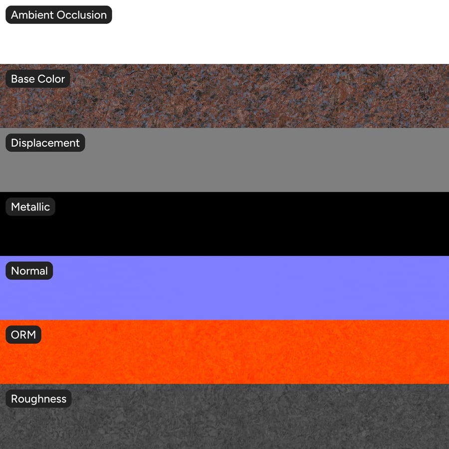 Granite Slab Texture, Mahogany