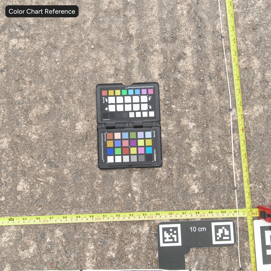 Worn Ribbed Concrete Road Texture, Beige