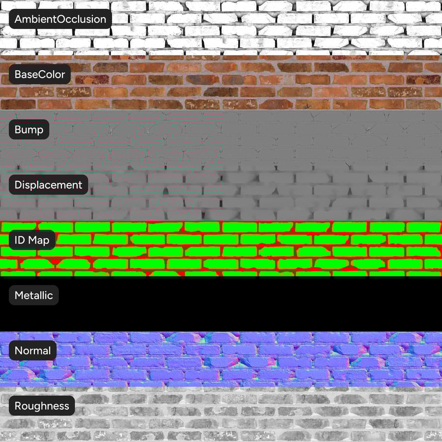 Old Reclaimed Running Bond Brick Wall Texture