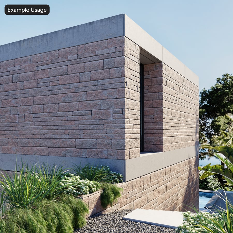 Mixed Rough Stone Block Wall Texture, Multicolor