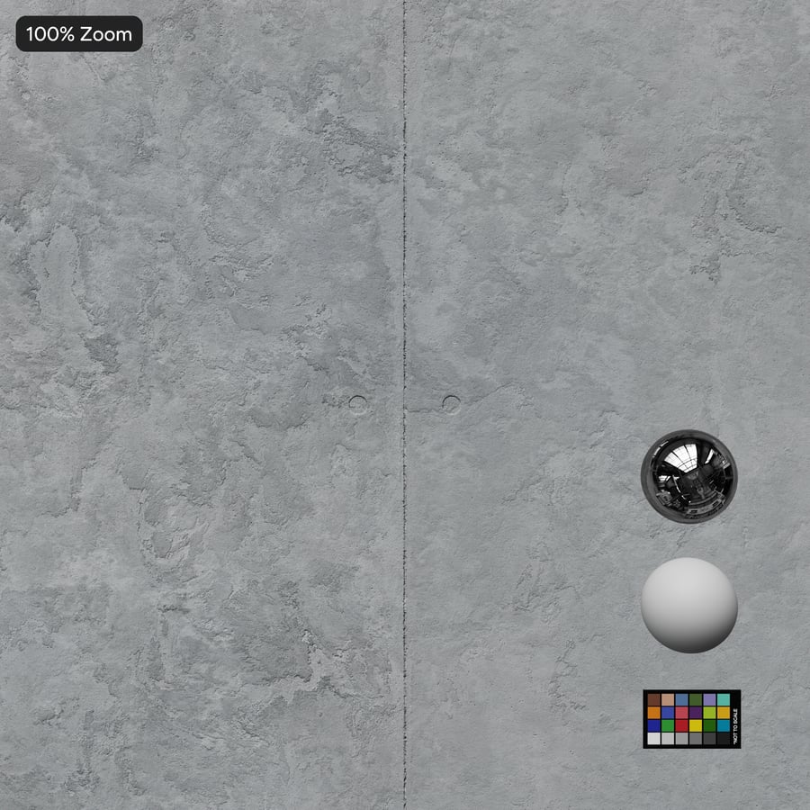 Matte Panel Tie Hole Concrete Texture, Ash Blue