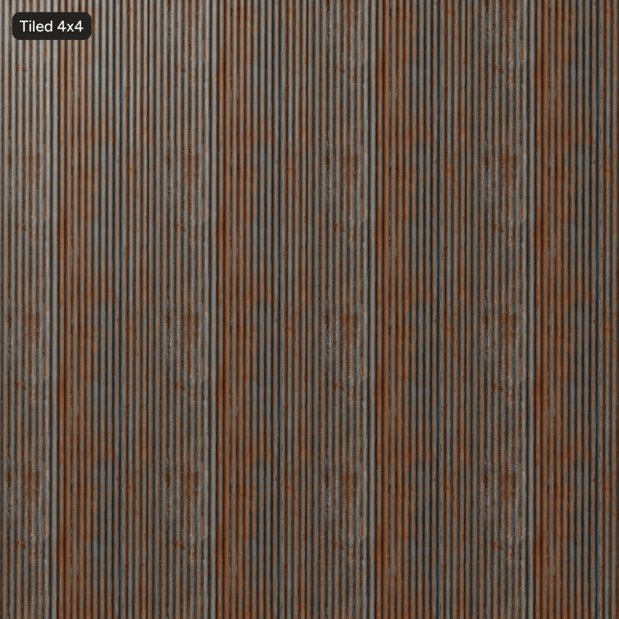 Rusty Corrugated Metal Texture
