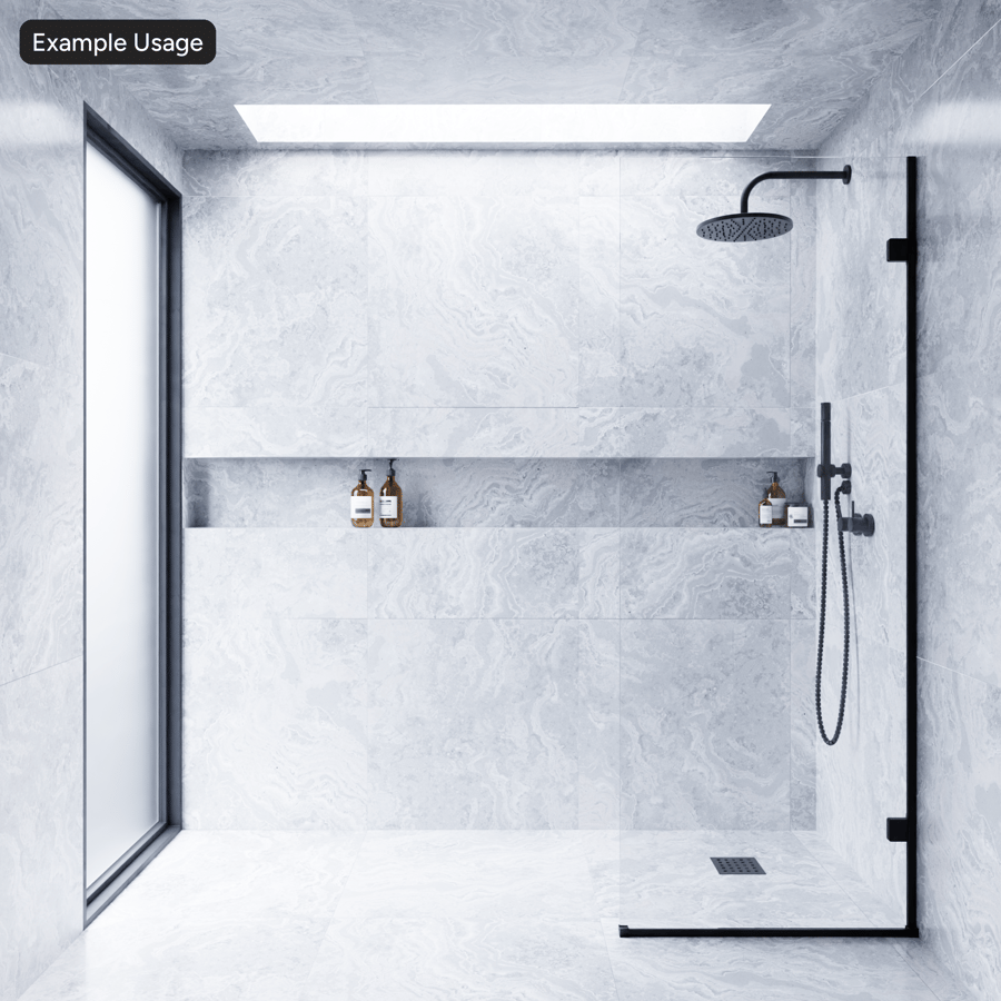 Carrelage carré en marbre mat, Sirio White