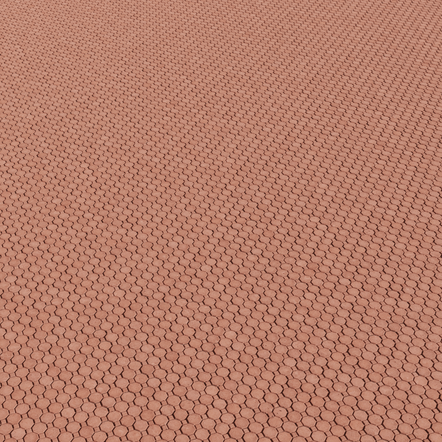 Octagonal Concrete Paving Texture, Red