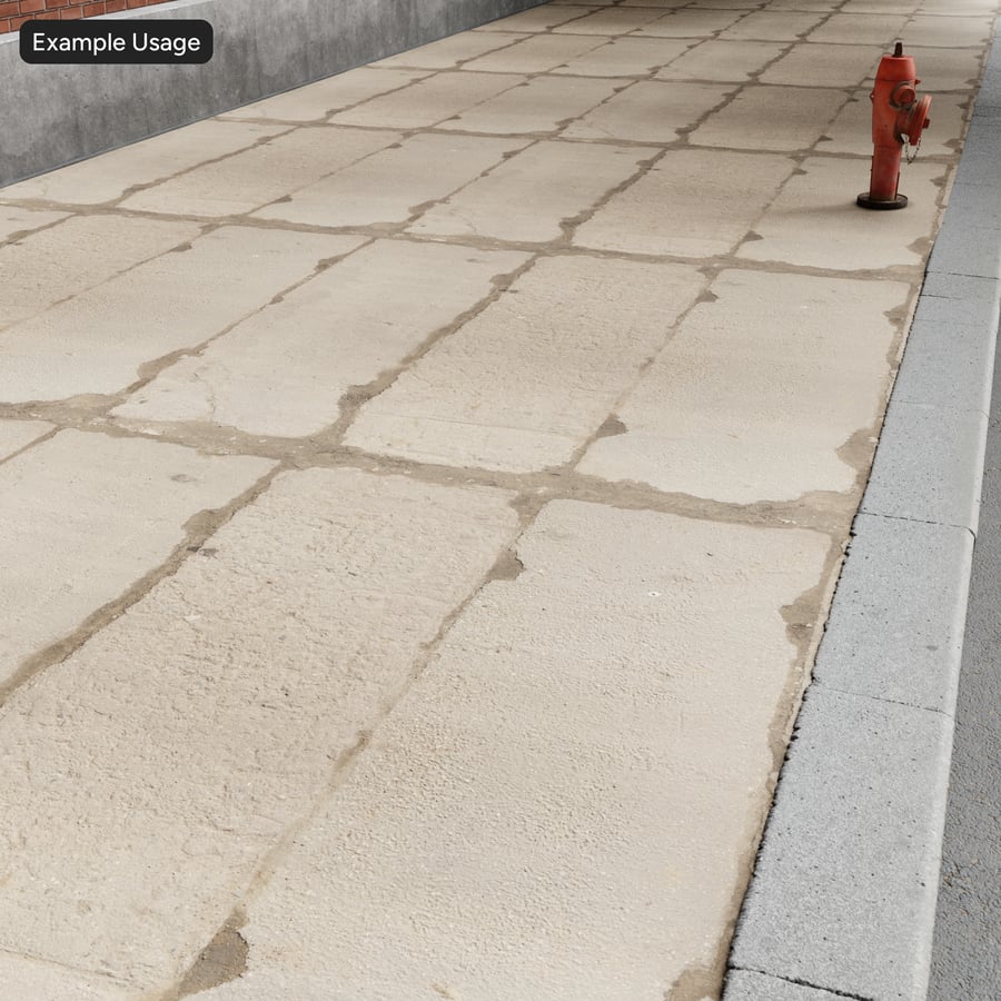 Panel agregado desgastado con orificios para amarre Textura de acera de hormigón