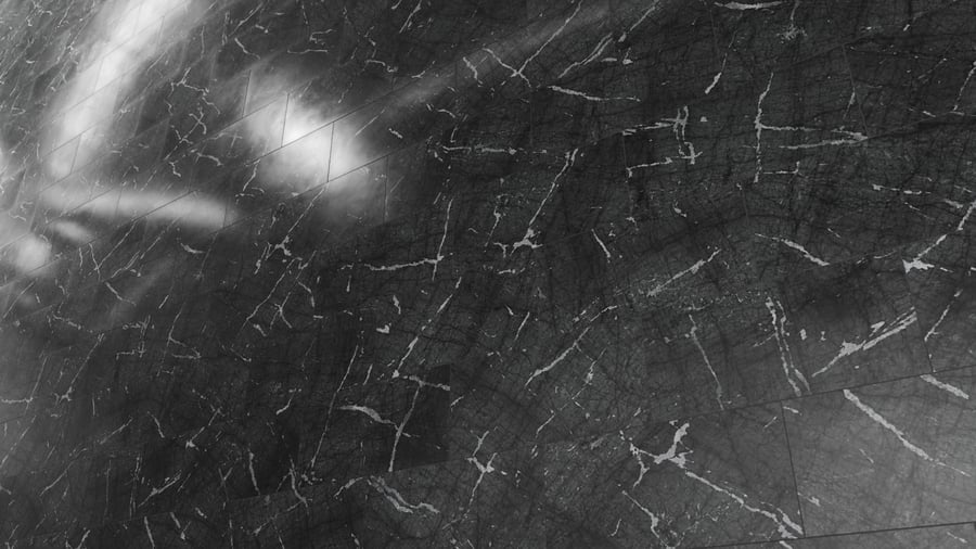 Herringbone Marble Matte Tile Texture, Cosmic Grey