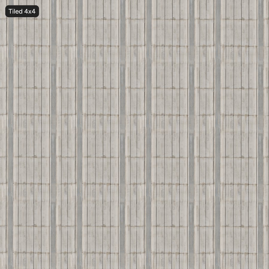 Textura de betão com painéis nervurados, branco e cinzento