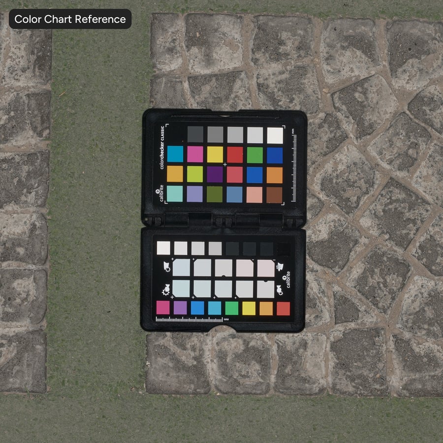Decorative Cobblestone and Grass Paver Texture
