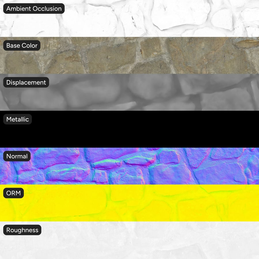 Old Rubble Stone Wall Texture