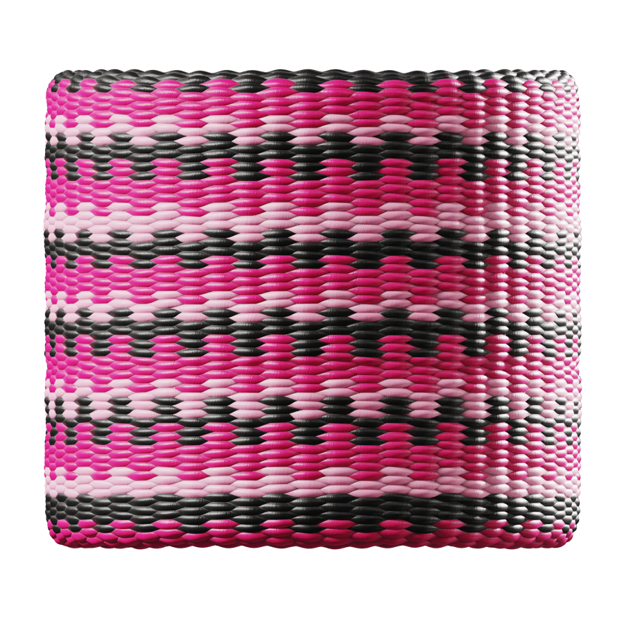 Elastic Dollhouse Cord Texture, Pink