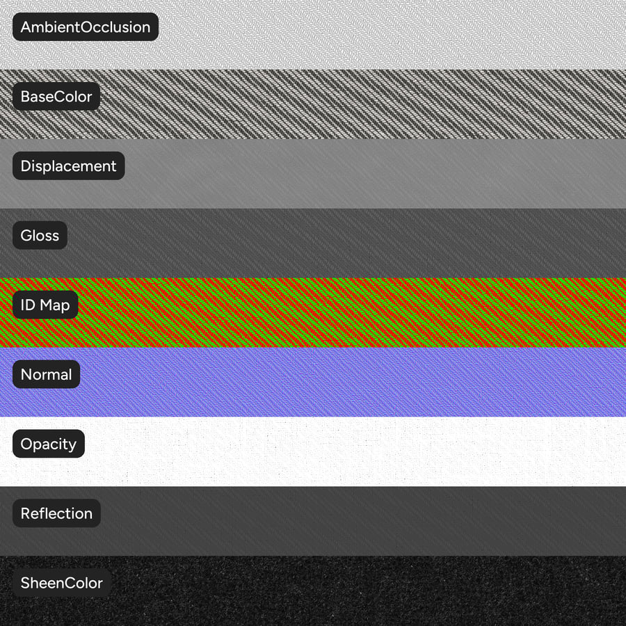 Ripple Weave klädsel tyg textur, grå