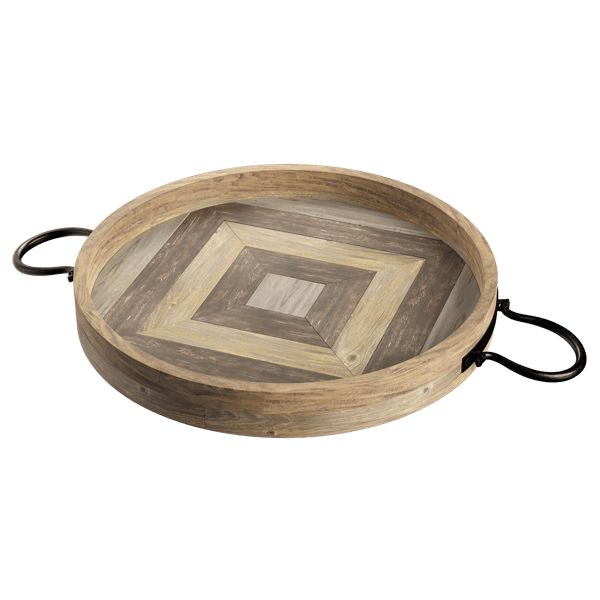 Modèle de plateau rond en bois