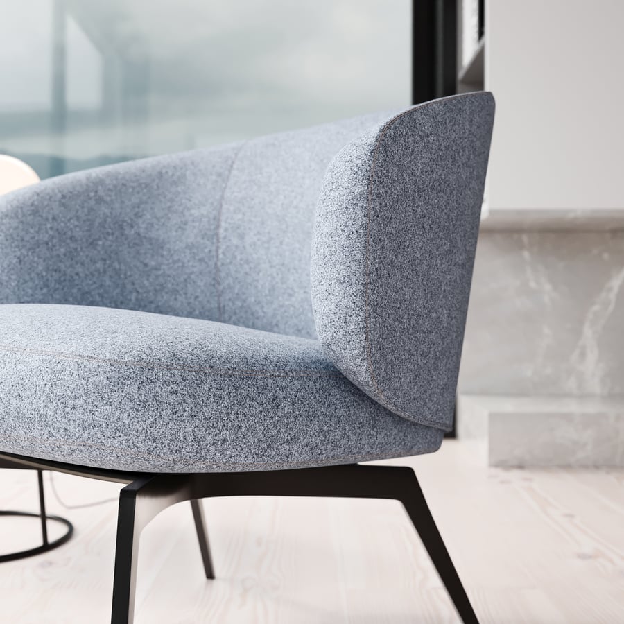 Replica Lema Semplice Armchair Model, Pale Blue