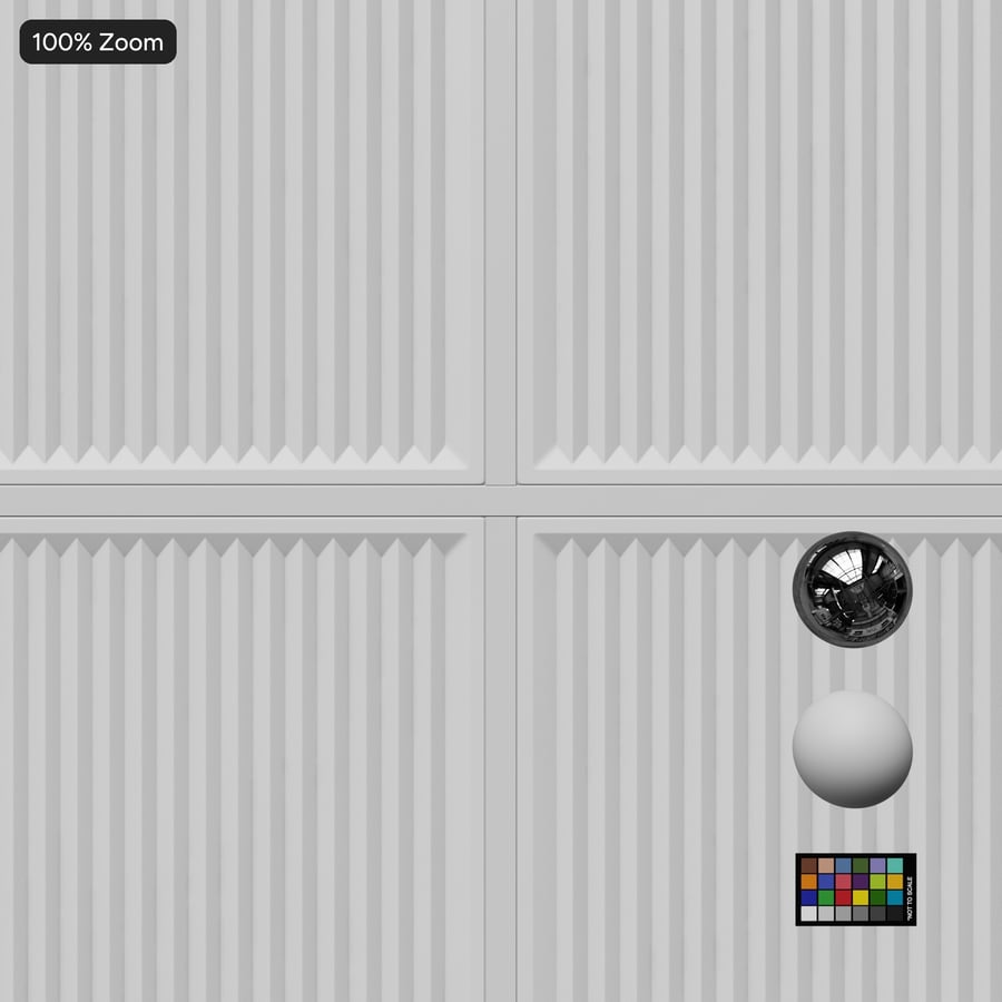 Plafondtegel met lamellen en raster, wit