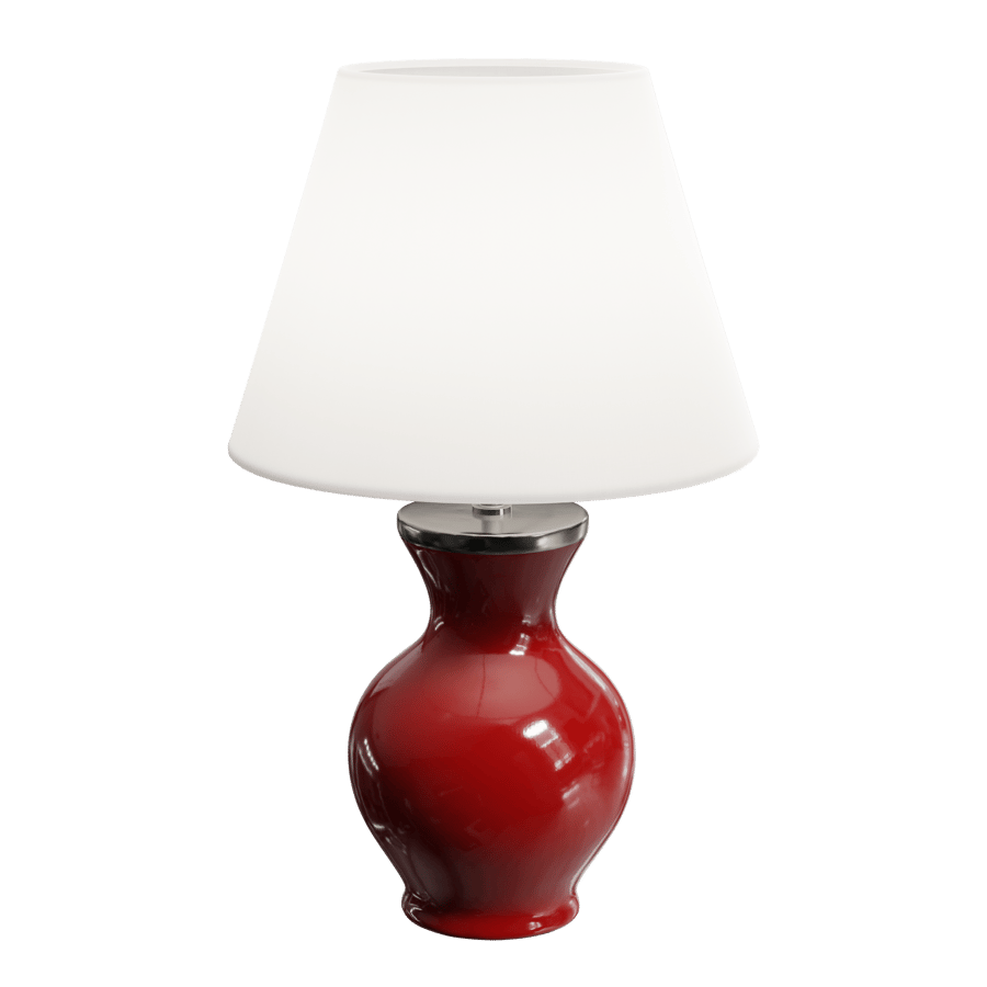 Eno Ceramic Phystian Excellence Shade Lamp Model, Red