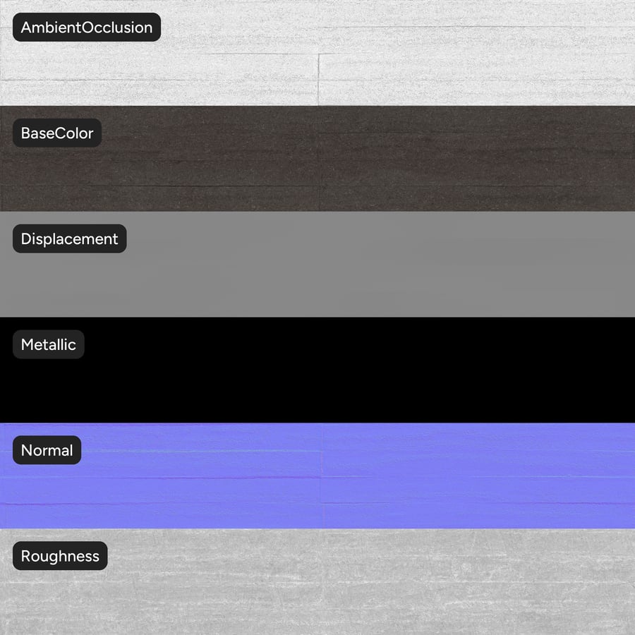 Board Form Matte Hempcrete Texture, Grey