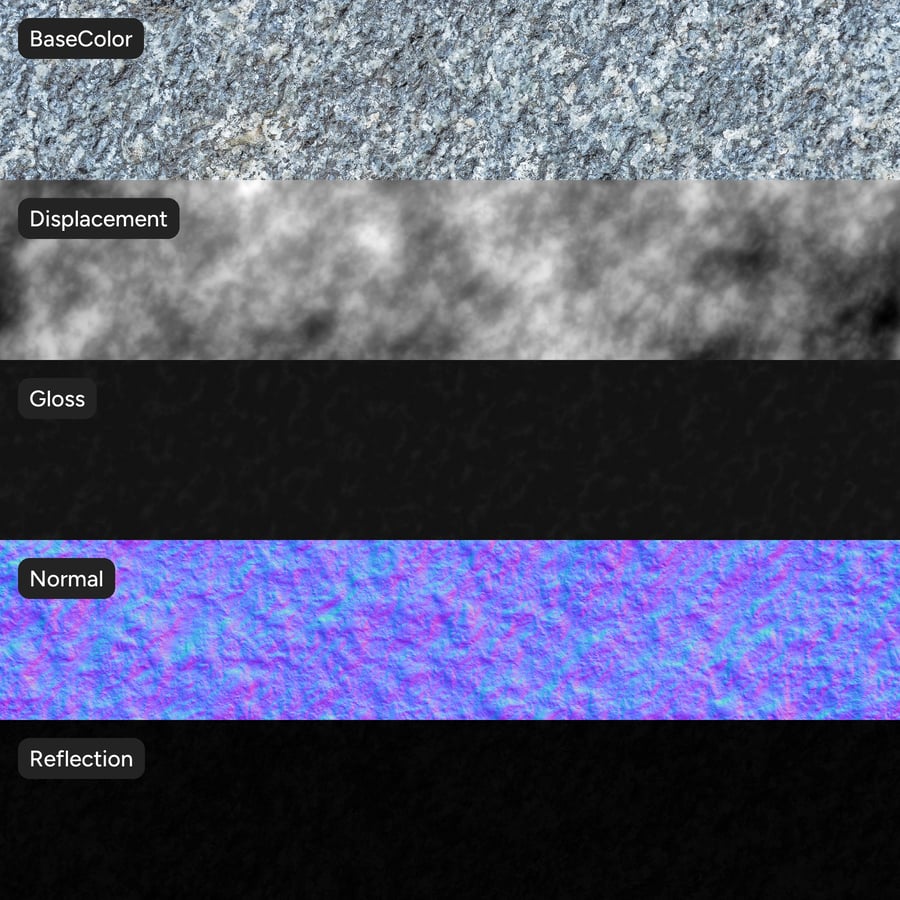 Textura de rocha cristalina, azul acinzentado