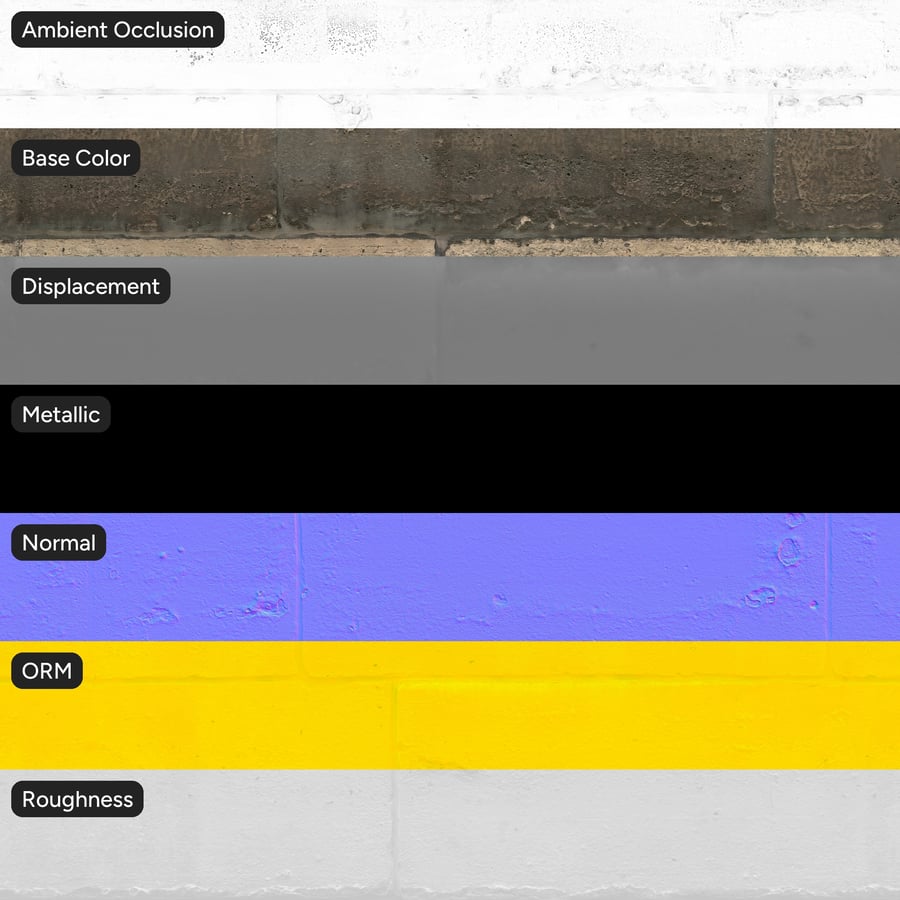 Weathered Stone Block Wall Texture
