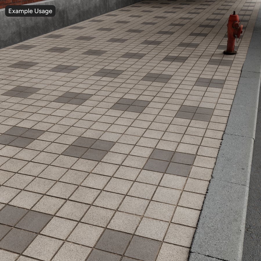 Granietbestrating, meerkleurig