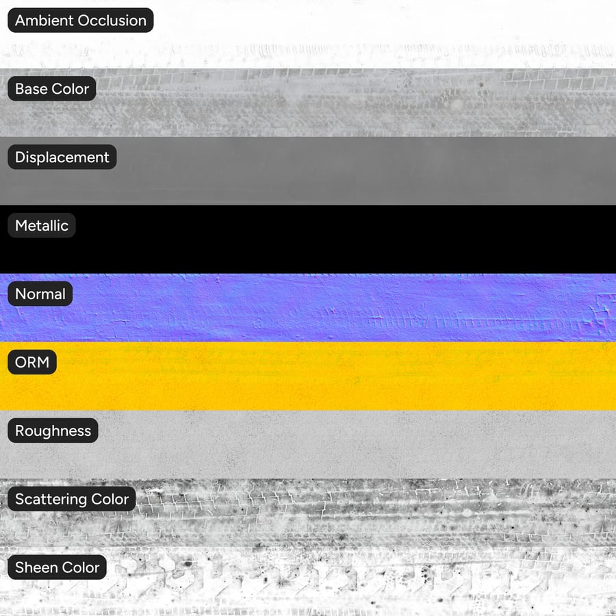 Tire Marks on Snow Texture