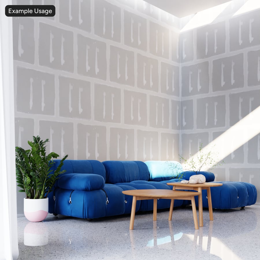 Vertical Trowel Prepared Drywall Texture