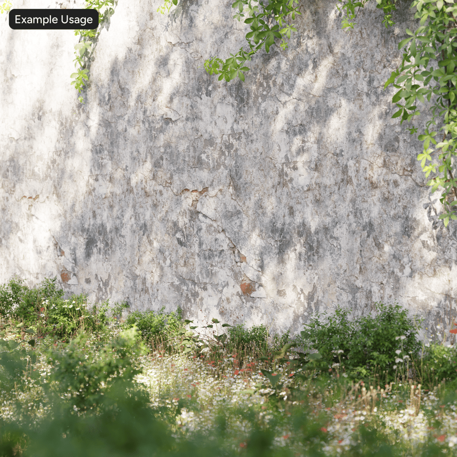 Cracked Mottled Concrete Wall Texture