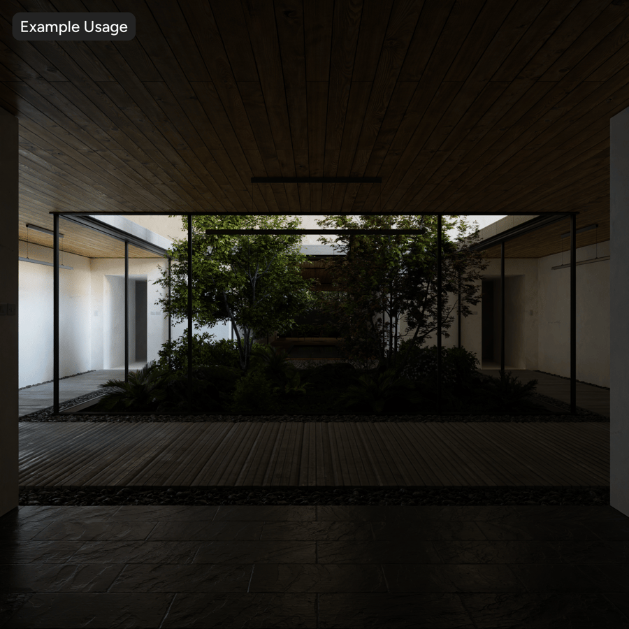HDRI de interior de loft industrial, luz diurna cálida de tarde