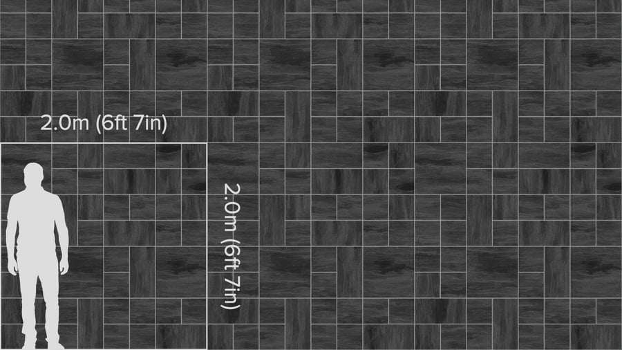 Slate Alternating Laminate Tiles Texture, Black
